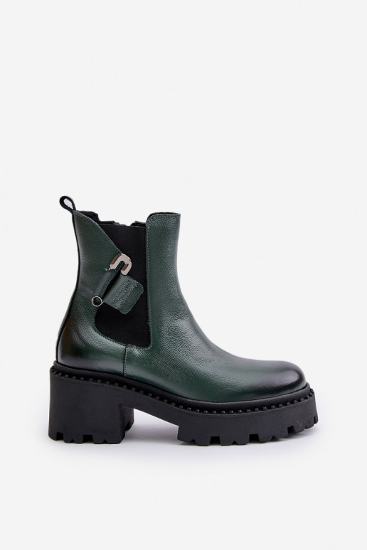 Zazoo 60490 Haut sich Zuarm laufen Stiefel mit Ornamenten Khaki-Farbe-Farbe