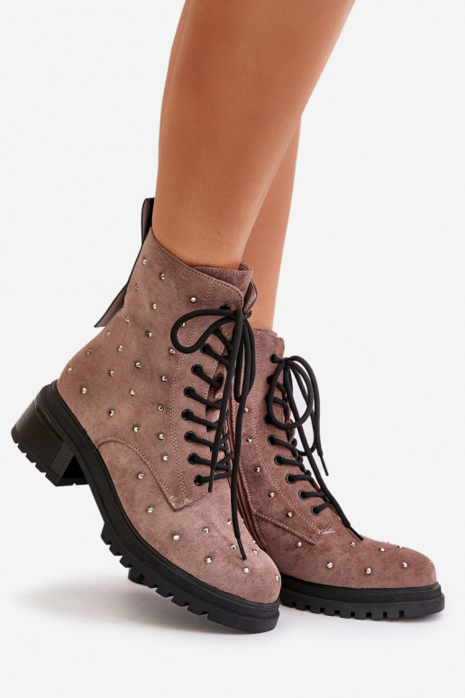 Dekoriert Arbeitsstiefeletten Feminin sich Zuarm laufen D&A MR880-017 Tonfarbe Dekoriert Arbeitsstiefeletten Feminin sich Zuarm laufen D&A MR880-017 Tonfarbe