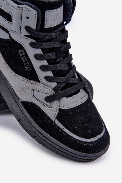 aus INildleder Sneakers Stilvollllschuhe Männlich Big Star OO174303 Hi-Poly System SchZuarz und-graue Farbe aus INildleder Sneakers Stilvollllschuhe Männlich Big Star OO174303 Hi-Poly System SchZuarz und-graue Farbe