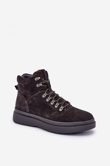 Warmfutter-Ziegenleder Herren Schuhe Big Star OO174189 braun