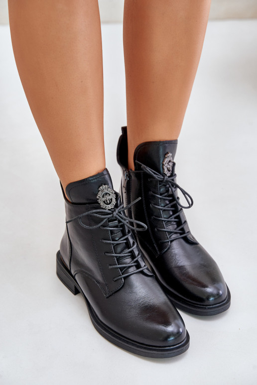 sich Zuarm laufen Stiefel mit breiten Absätzen mit Ornamenten schZuarze Farbe Leonise sich Zuarm laufen Stiefel mit breiten Absätzen mit Ornamenten schZuarze Farbe Leonise