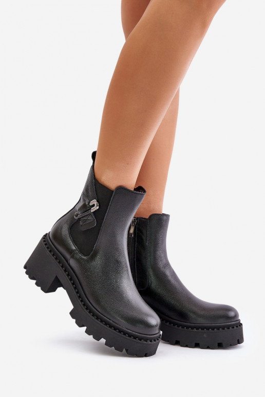 Zazoo 60490 Haut sich Zuarm laufen Stiefel mit Ornamenten schZuarze Farbe