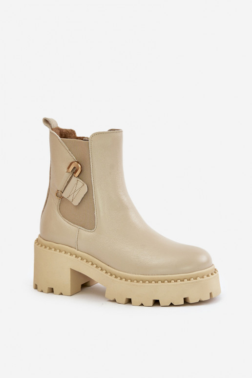 Zazoo 60490 Haut sich Zuarm laufen Stiefel mit Ornamenten elfenbeinfarbe