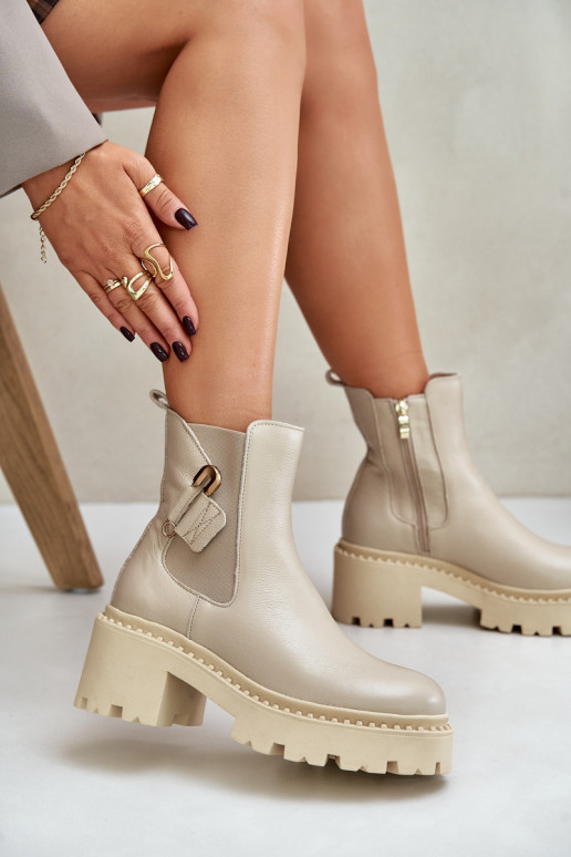 Zazoo 60490 Haut sich Zuarm laufen Stiefel mit Ornamenten elfenbeinfarbe