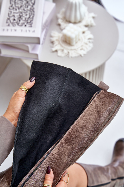 Zazoo 70141 Haut Damenstiefel Gegen die Straße braune Farbe