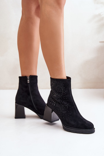 sich Zuarm laufen Damenstiefel Mit Dekoration D&A MR880-130 schZuarze Farbe 2