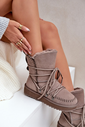 Schneestiefel FemininErmöglichtturalnego aus INildlederu D.Franklin DFSH375004 Tonfarbe