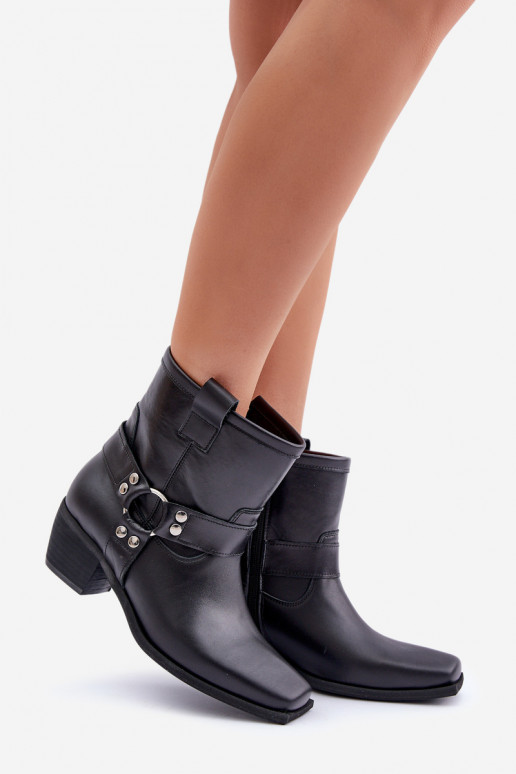 StiefelErmöglichtturalnej Skóry mit Absätzen Zazoo 3444/2 schZuarze Farbe StiefelErmöglichtturalnej Skóry mit Absätzen Zazoo 3444/2 schZuarze Farbe