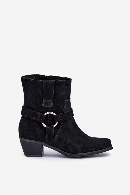 StiefelErmöglichtturalnego aus INildlederu mit Absätzen Zazoo 3444/2 schZuarze Farbe