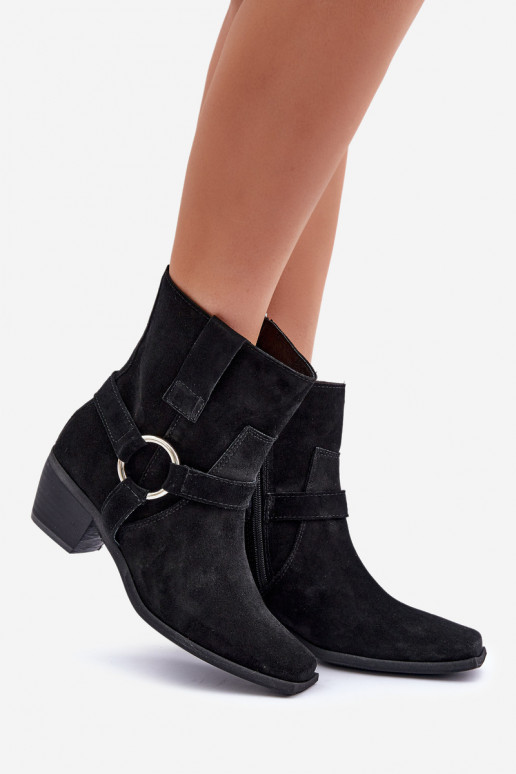 StiefelErmöglichtturalnego aus INildlederu mit Absätzen Zazoo 3444/2 schZuarze Farbe