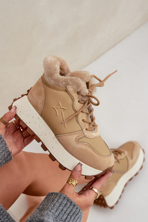 Haut Sneakers Stilvollllschuhe Schuhe Feminin mit Pelzmantel mit einer Plattform Big Star OO274A330 Beige Haut Sneakers Stilvollllschuhe Schuhe Feminin mit Pelzmantel mit einer Plattform Big Star OO274A330 Beige