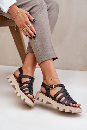 Damensandalen Feminin Zazoo 3695 schZuarze Farbe