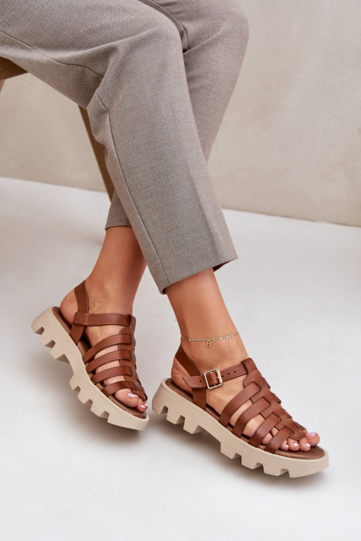 Damensandalen Feminin Zazoo 3695 braune Farbe Damensandalen Feminin Zazoo 3695 braune Farbe