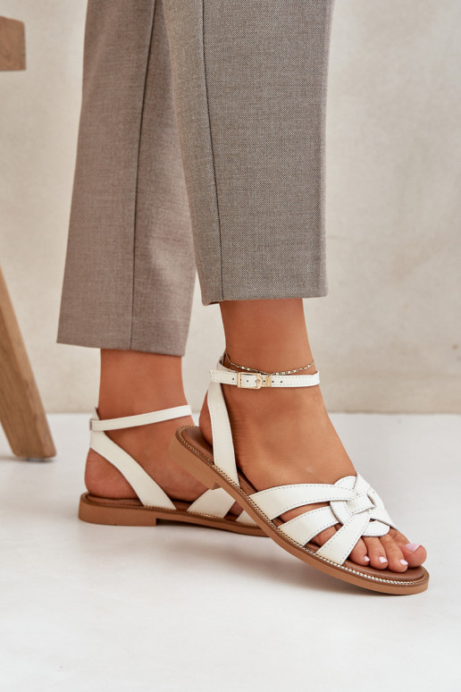 Damensandalen Feminin mit breiten Absätzen Zazoo 3688 elfenbeinfarbe Damensandalen Feminin mit breiten Absätzen Zazoo 3688 elfenbeinfarbe