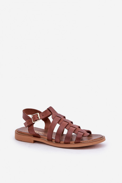 Damensandalen mit breiten Absätzen Zazoo 3686 braune Farbe Damensandalen mit breiten Absätzen Zazoo 3686 braune Farbe
