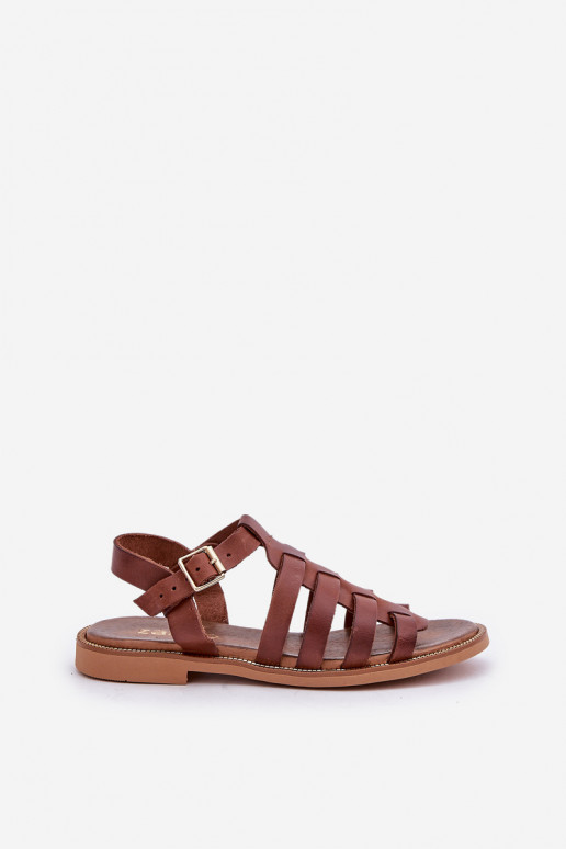Damensandalen mit breiten Absätzen Zazoo 3686 braune Farbe Damensandalen mit breiten Absätzen Zazoo 3686 braune Farbe