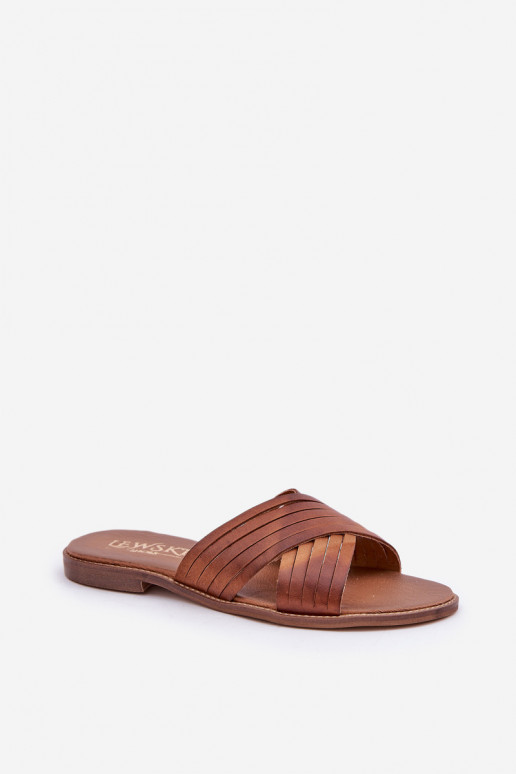 Haut Feminin Hausschuhe LeZuski Shoes 3682 braune Farbe