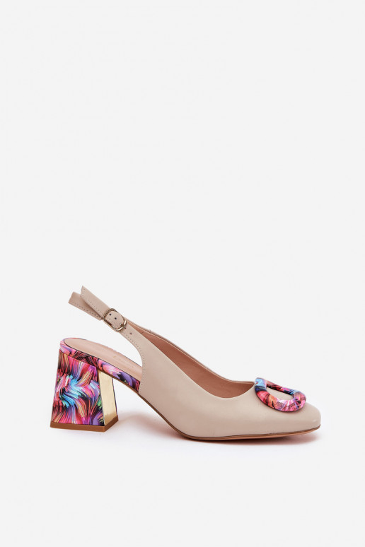 Haut Damen-Sandalen mit hohen Absätzen D&A CR51-002 Beige Haut Damen-Sandalen mit hohen Absätzen D&A CR51-002 Beige