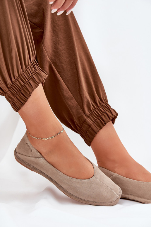 Ballerinas aus INildleder Feminin Big Star RR274082 Beige