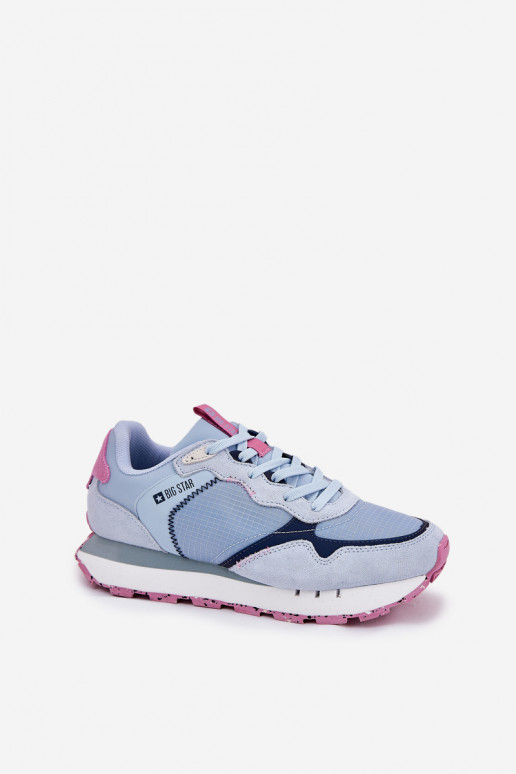 aus INildleder  Turnschuhe Feminin Big Star RR274236 HI-POLY SYSTEM blaue Farbe