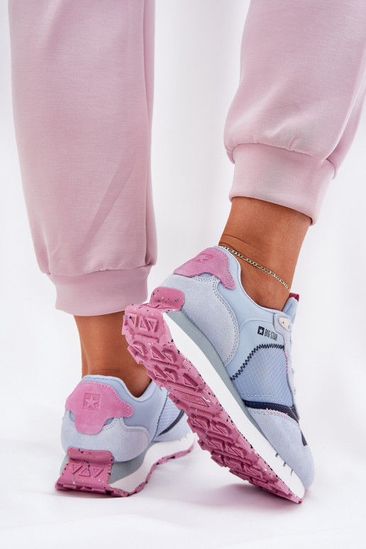 aus INildleder  Turnschuhe Feminin Big Star RR274236 HI-POLY SYSTEM blaue Farbe