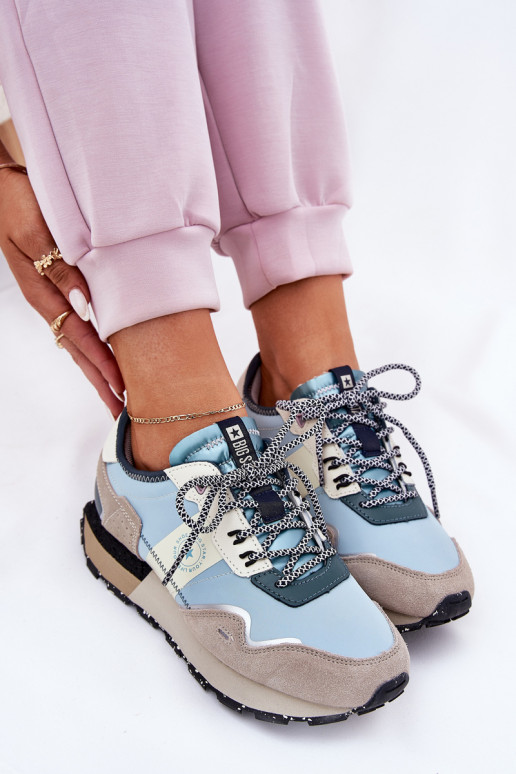 aus INildleder Sneakers Stilvollllschuhe Feminin Big Star RR274245 HI-POLY SYSTEM grau-blaue Farbe aus INildleder Sneakers Stilvollllschuhe Feminin Big Star RR274245 HI-POLY SYSTEM grau-blaue Farbe