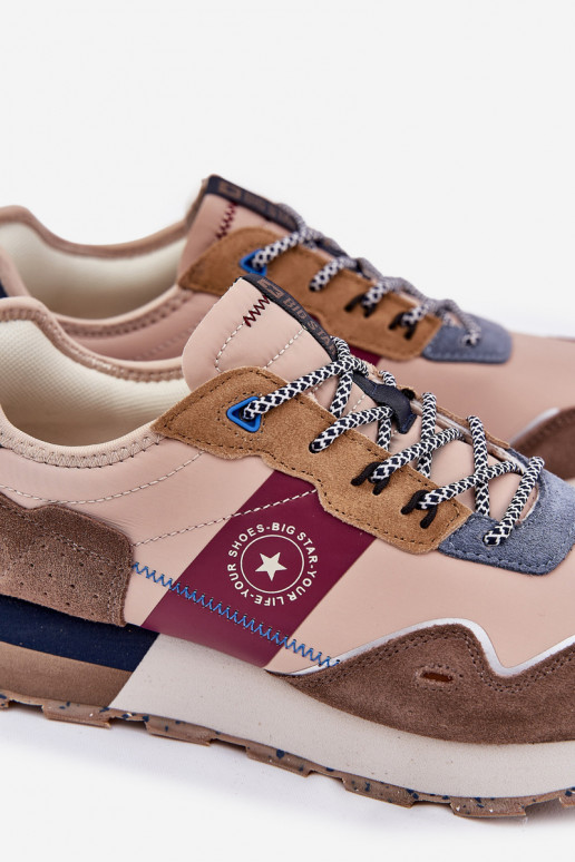 aus INildleder Sneakers Stilvollllschuhe Männlich mit einer Plattform Big Star RR174475 Hi-Poly System Beige aus INildleder Sneakers Stilvollllschuhe Männlich mit einer Plattform Big Star RR174475 Hi-Poly System Beige