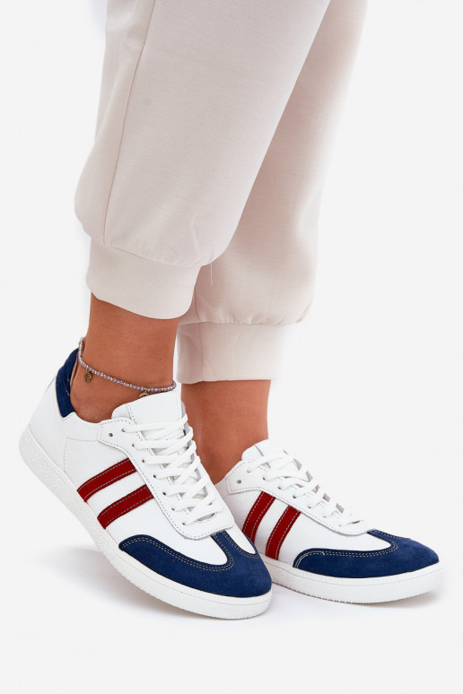 Zazoo N1068 Haut Niedrig Sneakers Stilvollllschuhe Feminin INeiß-Dunkelblau