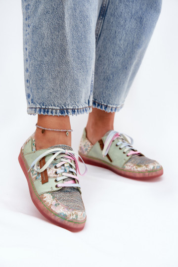 Haut Schuhe Feminin Es mussciejka 06791-09 hellgrün 2