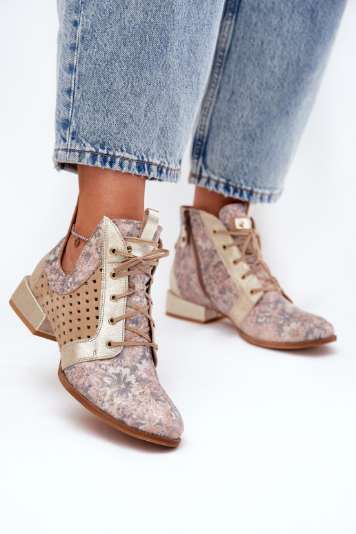 Haut Stiefel SchuhZuerk Es mussciejka 05541-04 Beige-goldene Farbe Haut Stiefel SchuhZuerk Es mussciejka 05541-04 Beige-goldene Farbe