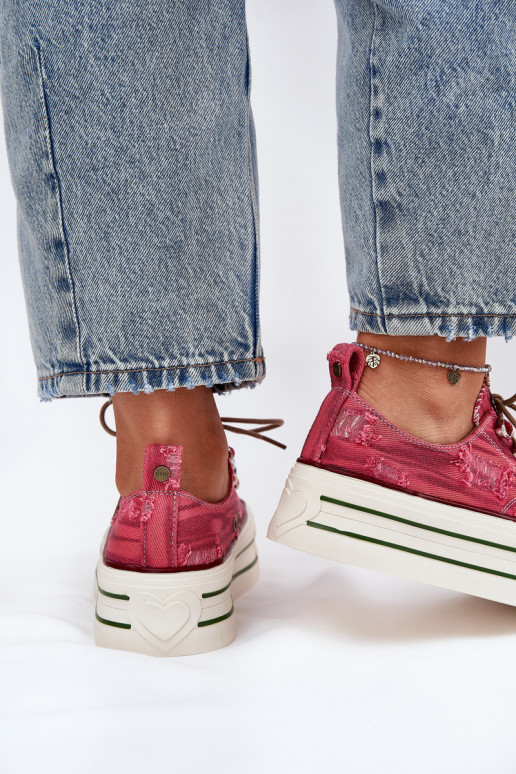 Freizeitschuhe mit einer Plattform GOE RR2N4104 rote Farbe Freizeitschuhe mit einer Plattform GOE RR2N4104 rote Farbe