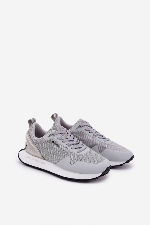 Sneakers Stilvollllschuhe Männlich mit einer Plattform Big Star RR174358 Hi-Poly System graue Farbe Sneakers Stilvollllschuhe Männlich mit einer Plattform Big Star RR174358 Hi-Poly System graue Farbe