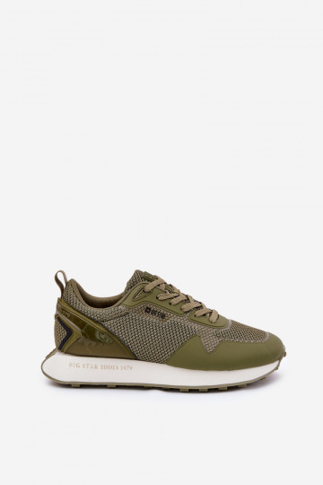 Sneakers Stilvollllschuhe Männlich mit einer Plattform Big Star RR174360 Hi-Poly System Khaki-Farbe 2