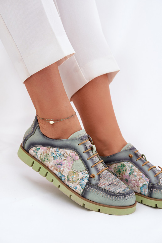 Haut Schuhe Feminin Gemustert Es mussciejka 06784-09 grüne Farbe Haut Schuhe Feminin Gemustert Es mussciejka 06784-09 grüne Farbe