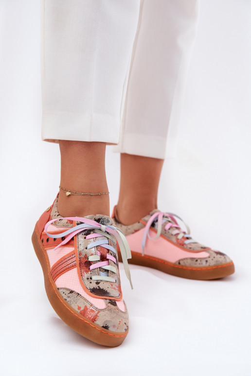 Haut Sneakers Stilvollllschuhe Feminin Es mussciejka 06840-18 orange Farbe