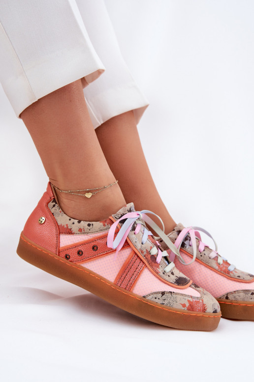 Haut Sneakers Stilvollllschuhe Feminin Es mussciejka 06840-18 orange Farbe