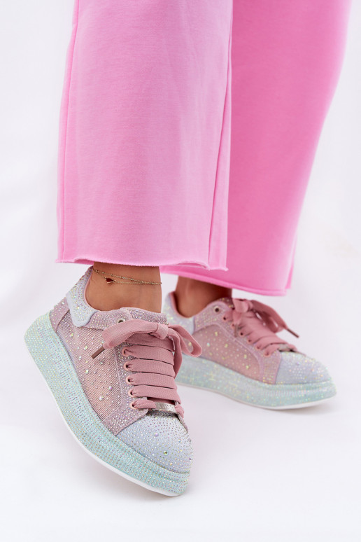 Dekoriert Sneakers Stilvollllschuhe mit einer Plattform GOE RR2N4009 Verschiedene Farben