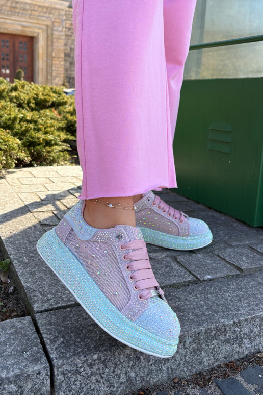 Dekoriert Sneakers Stilvollllschuhe mit einer Plattform GOE RR2N4009 Verschiedene Farben