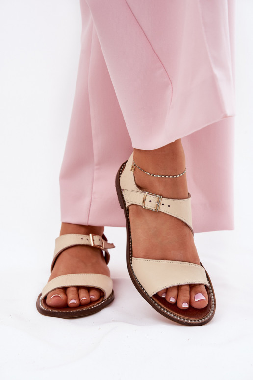 Haut Flache Sandalen für Damen Zazoo 3014 Beige Haut Flache Sandalen für Damen Zazoo 3014 Beige