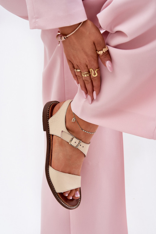 Haut Flache Sandalen für Damen Zazoo 3014 Beige Haut Flache Sandalen für Damen Zazoo 3014 Beige