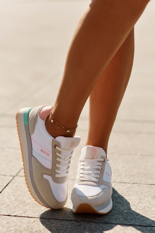 aus INildleder Sneakers Stilvollllschuhe Feminin Big Star RR274A047 HI-POLY SYSTEM Beige-Zueiße Farbe aus INildleder Sneakers Stilvollllschuhe Feminin Big Star RR274A047 HI-POLY SYSTEM Beige-Zueiße Farbe