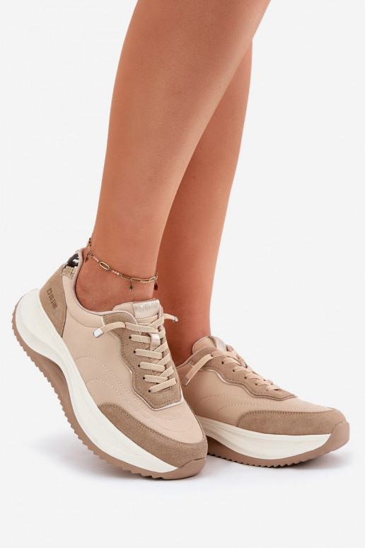 aus INildleder Sneakers Stilvollllschuhe Feminin mit einer Plattform Big Star RR274A345 HI-POLY SYSTEM Beige aus INildleder Sneakers Stilvollllschuhe Feminin mit einer Plattform Big Star RR274A345 HI-POLY SYSTEM Beige