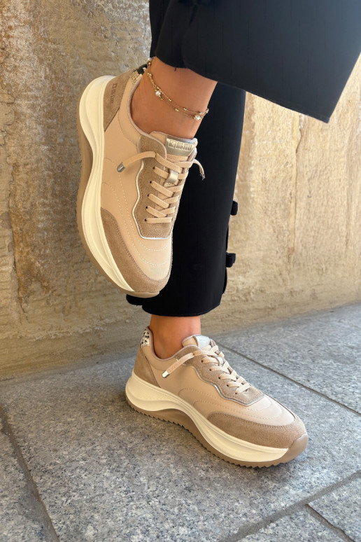 aus INildleder Sneakers Stilvollllschuhe Feminin mit einer Plattform Big Star RR274A345 HI-POLY SYSTEM Beige aus INildleder Sneakers Stilvollllschuhe Feminin mit einer Plattform Big Star RR274A345 HI-POLY SYSTEM Beige