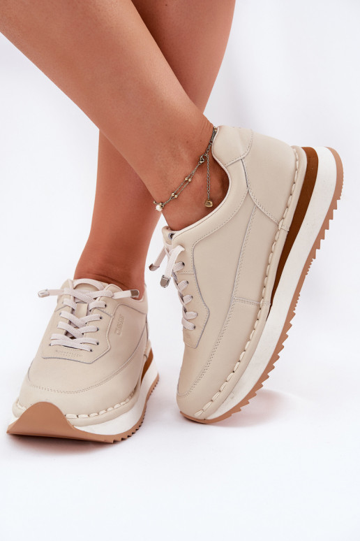 Haut Sneakers Stilvollllschuhe Feminin mit einer Plattform Big Star RR274A334 Beige Haut Sneakers Stilvollllschuhe Feminin mit einer Plattform Big Star RR274A334 Beige