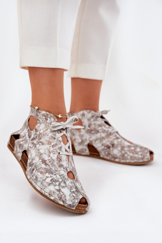 Gemustert Haut Stiefel Es mussciejka 03426-46 INeiß-Beige Gemustert Haut Stiefel Es mussciejka 03426-46 INeiß-Beige