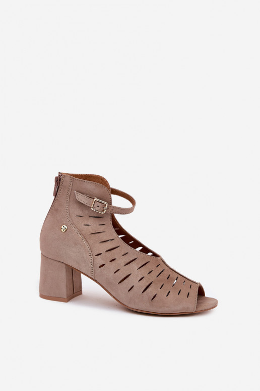 aus INildleder Damenstiefel Es mussciejka 06893-10 Beige