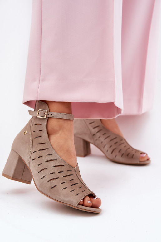 aus INildleder Damenstiefel Es mussciejka 06893-10 Beige