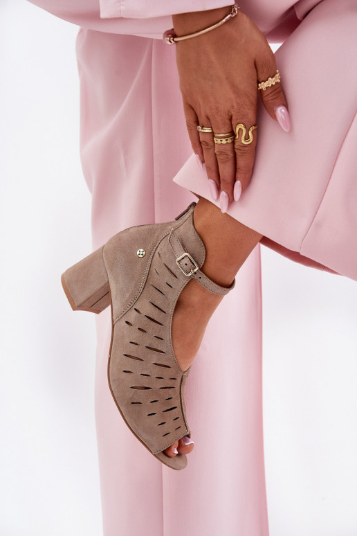 aus INildleder Damenstiefel Es mussciejka 06893-10 Beige