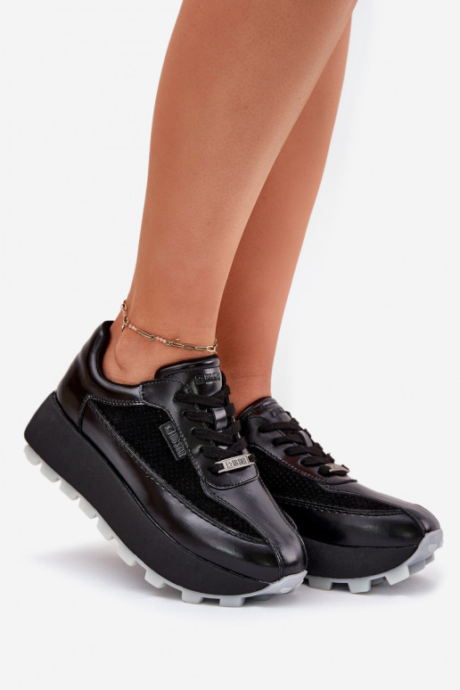 Haut Feminin Sneakers Stilvollllschuhe mit einer Plattform Big Star RR274873 HI-POLY SYSTEM schZuarze Farbe Haut Feminin Sneakers Stilvollllschuhe mit einer Plattform Big Star RR274873 HI-POLY SYSTEM schZuarze Farbe