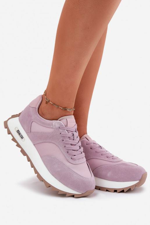aus INildleder Sneakers Stilvollllschuhe mit einer Plattform Feminin Big Star RR274900 HI-POLY SYSTEM Violette Farbe aus INildleder Sneakers Stilvollllschuhe mit einer Plattform Feminin Big Star RR274900 HI-POLY SYSTEM Violette Farbe